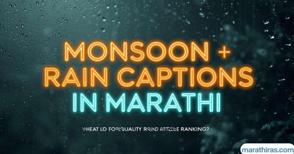 Monsoon आणि Rain Captions in Marathi