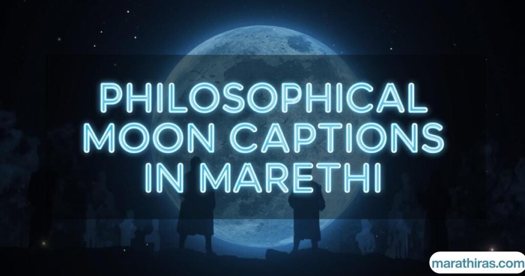 Philosophical Moon Captions in Marathi