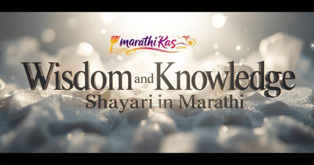 Wisdom and Knowledge Shayari in Marathi