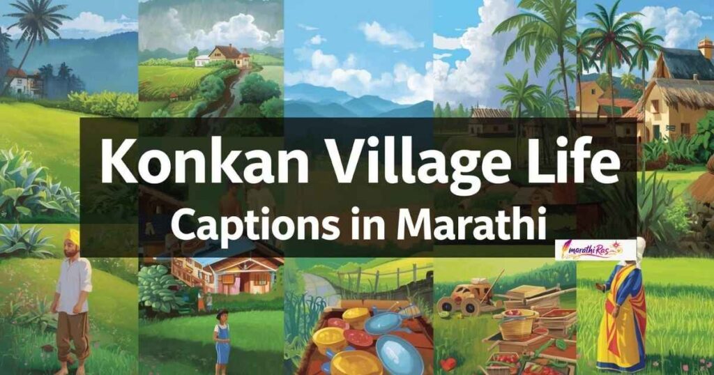 Konkan Village Life Captions in Marathi