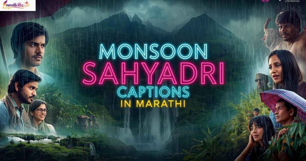 Monsoon Sahyadri Captions in Marathi