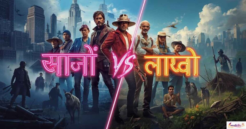शहर vs गाव Captions
