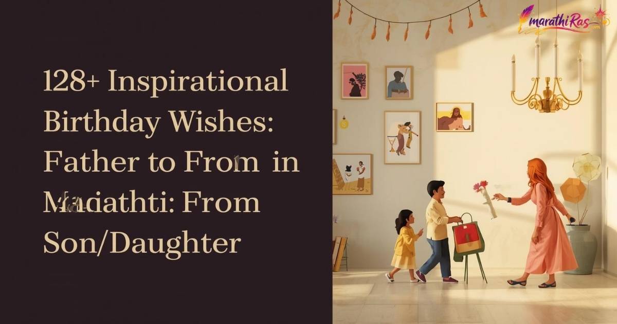128+Inspirational Birthday Wishes for Father in Marathi From Son/Daughter