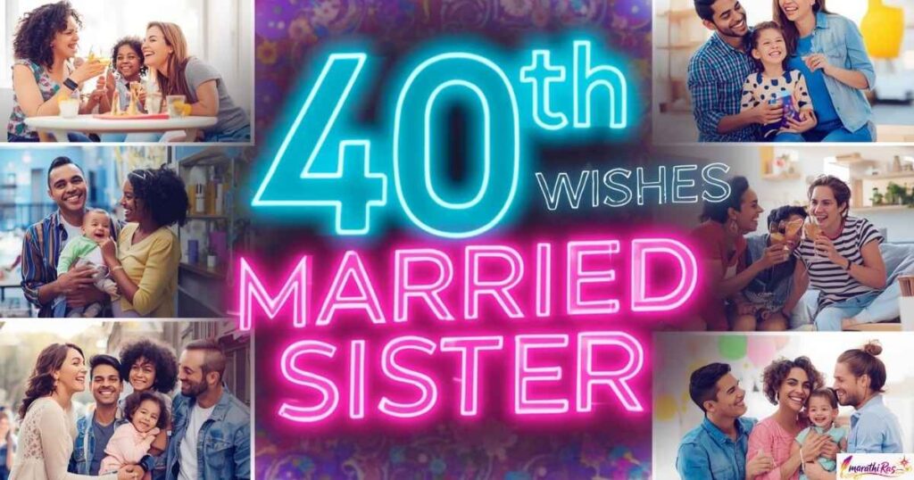 40th Birthday Wishes for Married Sister