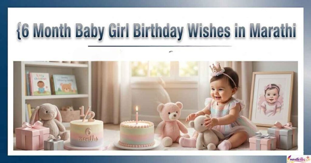 6 Month Baby Girl Birthday Wishes in Marathi