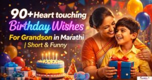 90+Heart touching Birthday Wishes For Grandson in Marathi | Short & Funny