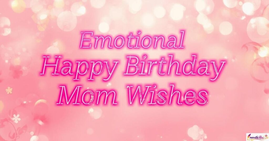 Emotional Happy Birthday Mom Wishes in Marathi
