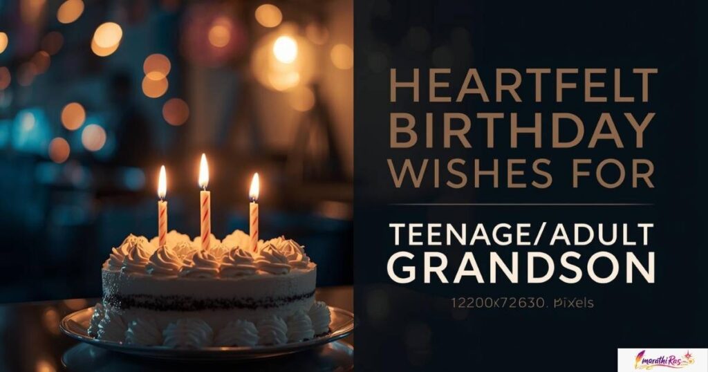 Heartfelt Birthday Wishes for Teenage/Adult Grandson