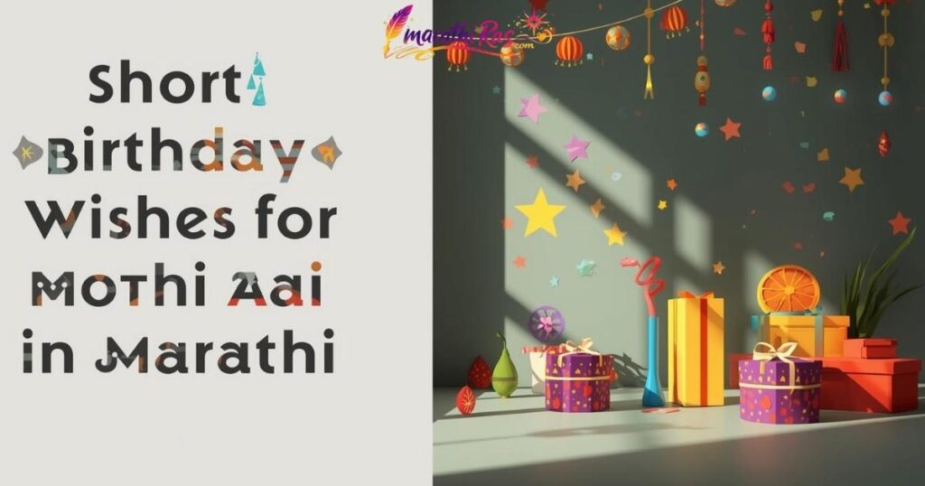 Short Birthday Wishes for Mothi Aai in Marathi