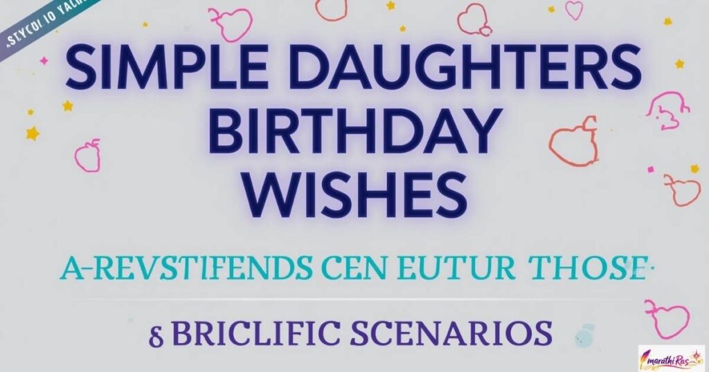 Simple Daughters Birthday Wishes for Specific Scenarios