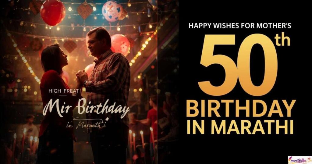 Happy Wishes for Mother’s 50th Birthday in Marathi