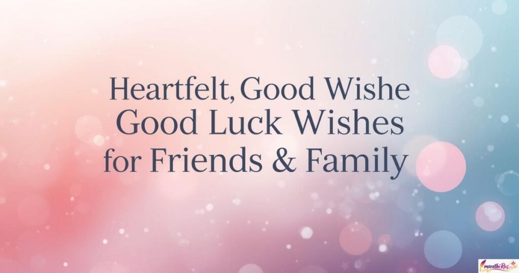 Heartfelt Good Luck Wishes for Friends & Family