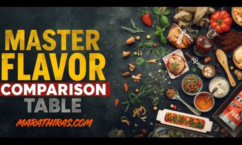 Master Flavor Comparison Table